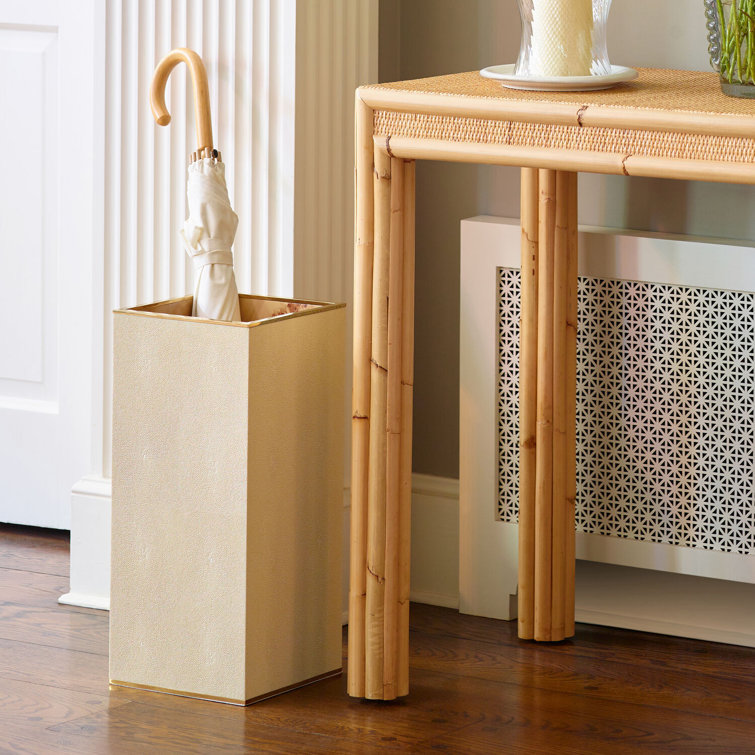 Ivory Shagreen-Embossed Freestanding Umbrella Stand
