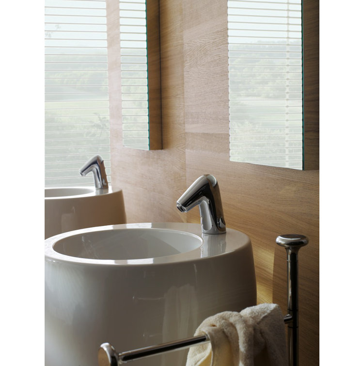 Modern White Vitreous China Free Standing Round Sink