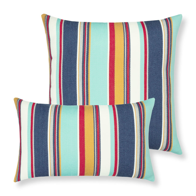 Sicily Stripe Sunbrella Square Indoor/Outdoor Pillow
