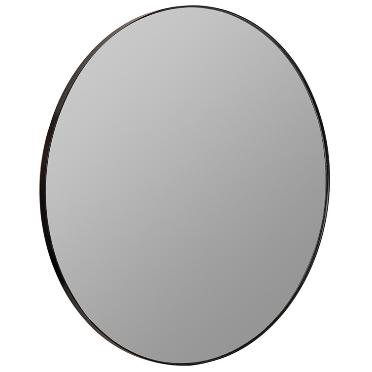 Elegant Franco 34" Round Silver and Gold Wall Mirror