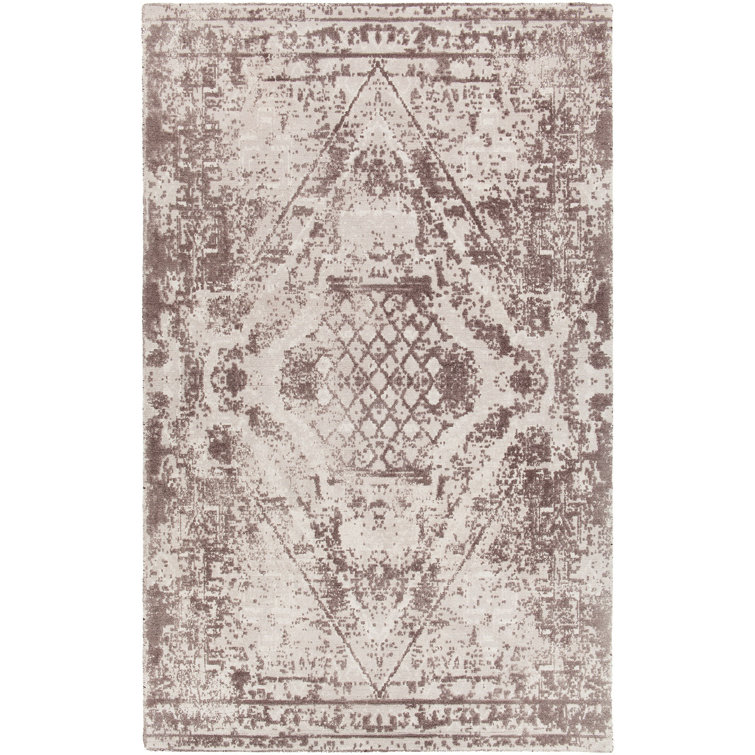 Gray Wool Handmade Tufted Rectangular 5' x 7' Rug