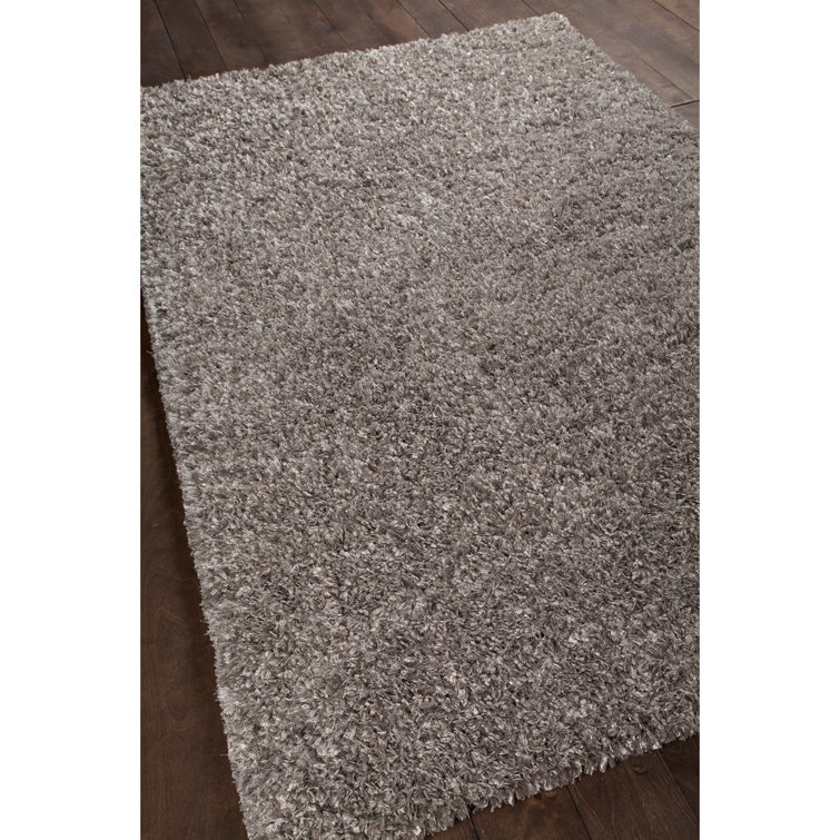 Hand-Woven Cozy Comfort Beige Wool Blend 5' x 7' Shag Rug
