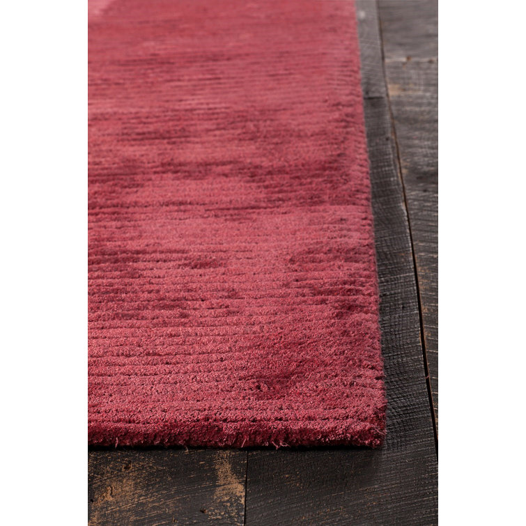 Angelo Red Tufted Wool-Blend Rectangular Rug 9' x 13'