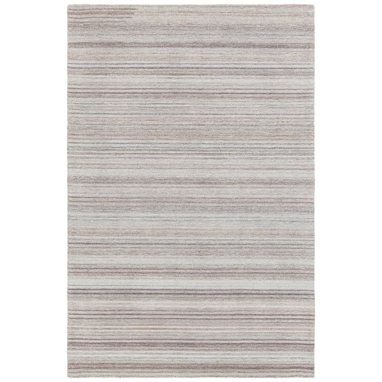 Anya Chic Stripes Hand-tufted Wool Area Rug, Gray 9' x 13'