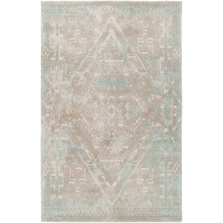 Handmade Neon Symmetry Tufted Wool Area Rug 5' x 7'
