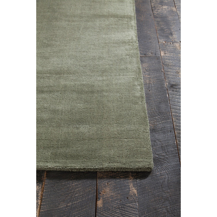 Ferno Hand-Tufted Gray Wool Rectangular Area Rug 5' x 7'