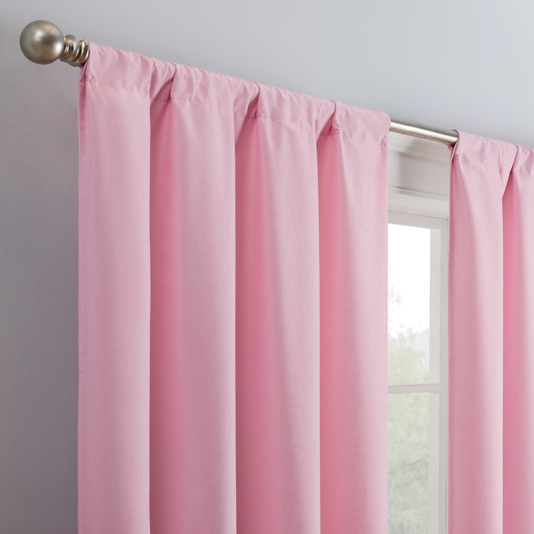 Bouquet Green Puddle Length Blackout Polyester Linen Window Panel