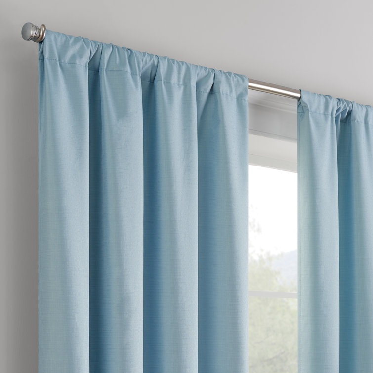 Kenna Tan Blackout Rod Pocket Curtain Panel, 54"x42"