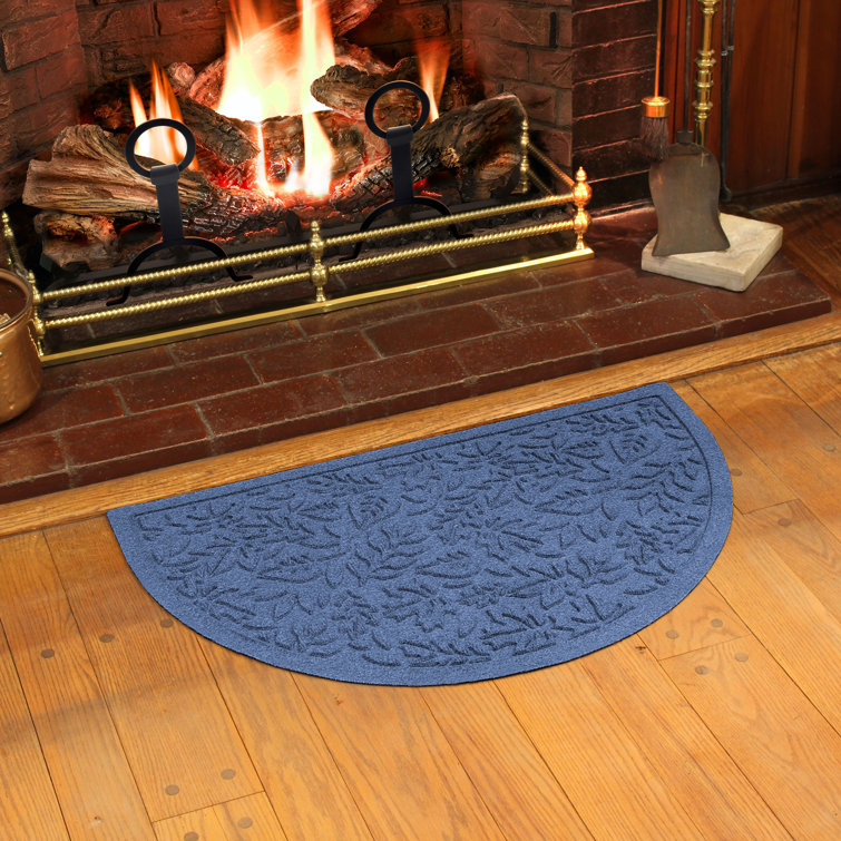 Navy Rubber Semi Circle Outdoor Fall Door Mat