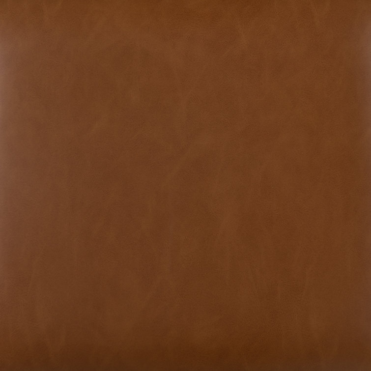 Contemporary Butterscotch Leather and Cane Side Chair in Brown