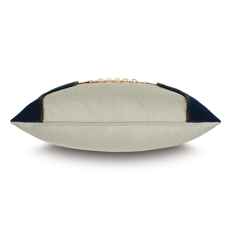 Velvet and Cotton Blend Equestrian Throw Pillow
