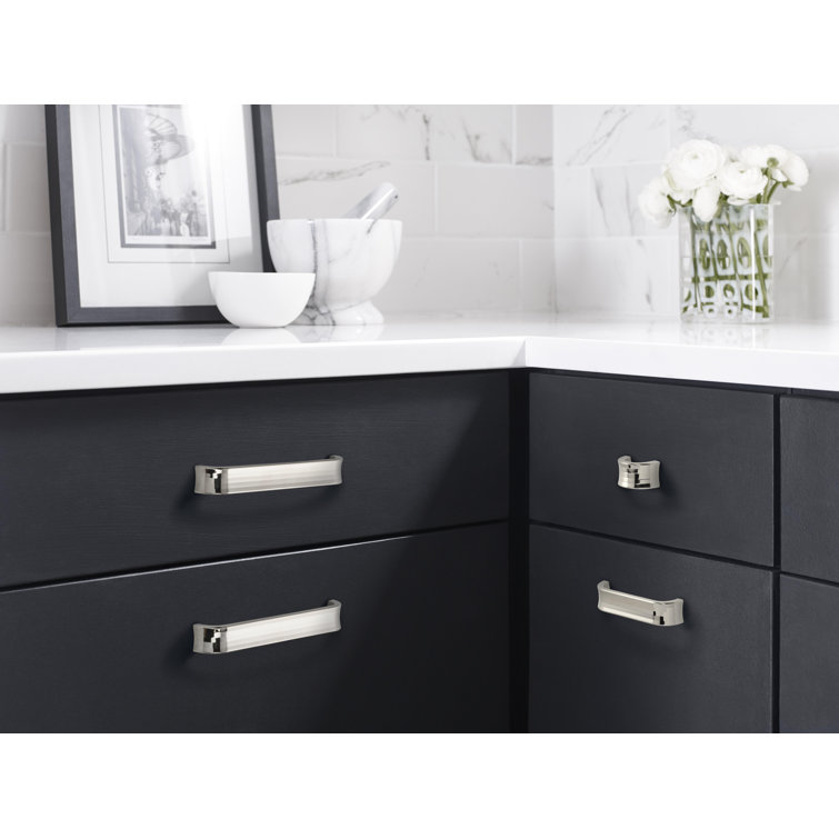 Polished Nickel 5.438-inch Modern Cabinet Pull with Mounting Hardware
