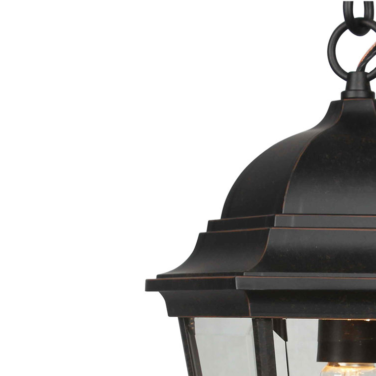 Oil Rubbed Bronze Glass Outdoor Hanging Lantern