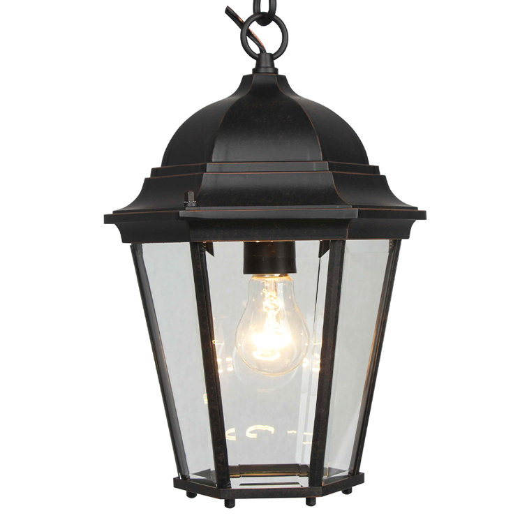 Oil Rubbed Bronze Glass Outdoor Hanging Lantern