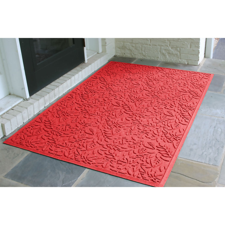 Aqua Shield Charcoal Rubber 59''x35'' Fall Day Outdoor Mat