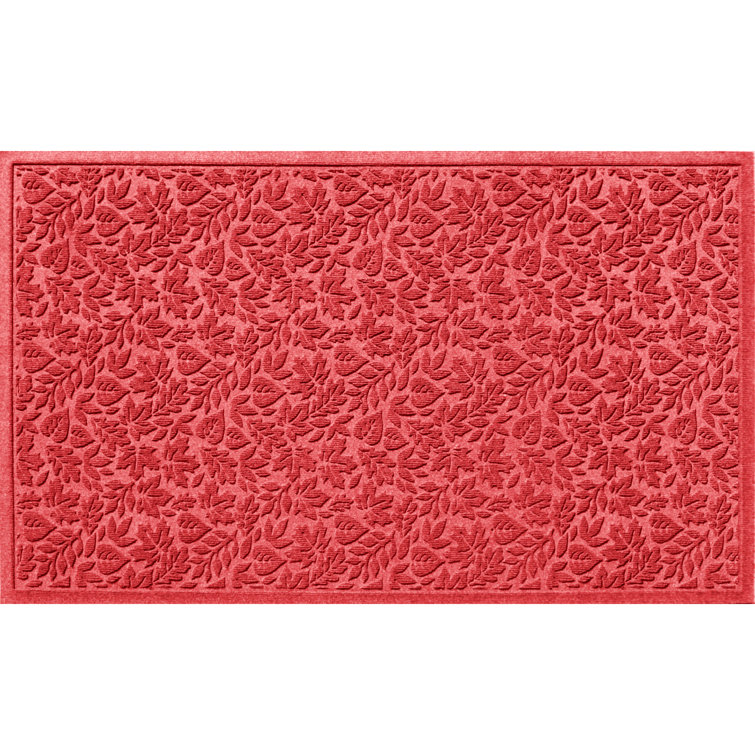 Aqua Shield Charcoal Rubber 59''x35'' Fall Day Outdoor Mat