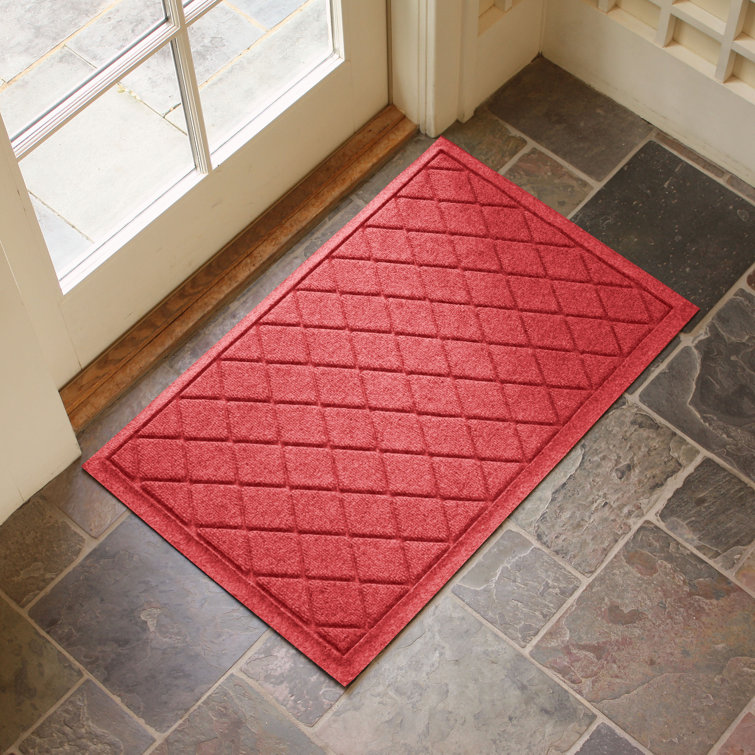 Charcoal Polypropylene Non-Slip Outdoor Doormat with Rubber Backing