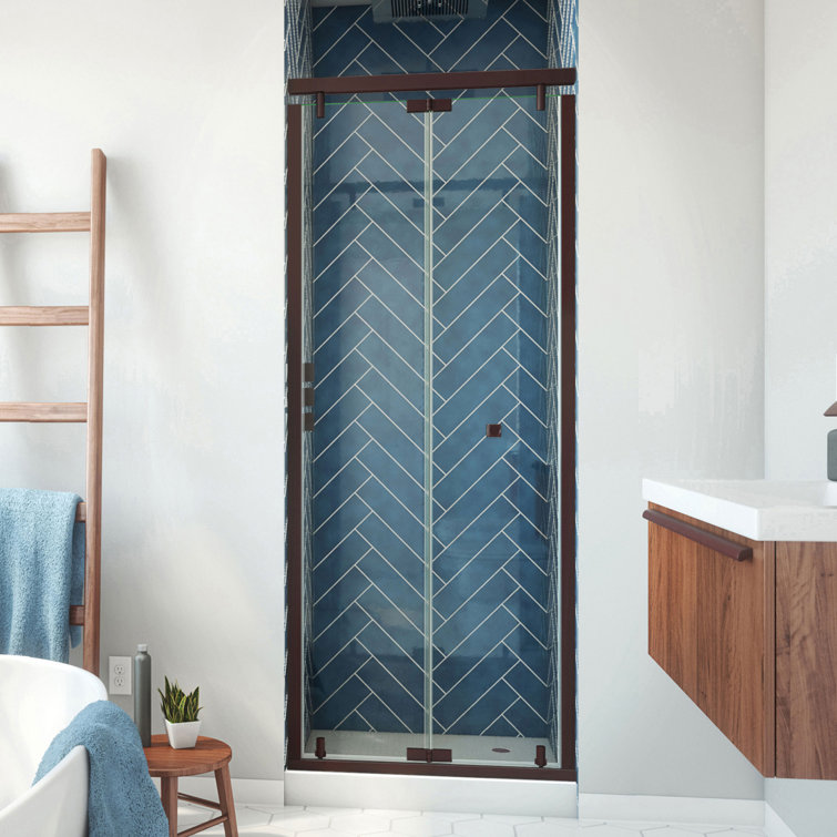 Butterfly-S Oil Rubbed Bronze Semi-Frameless Bi-Fold Shower Door