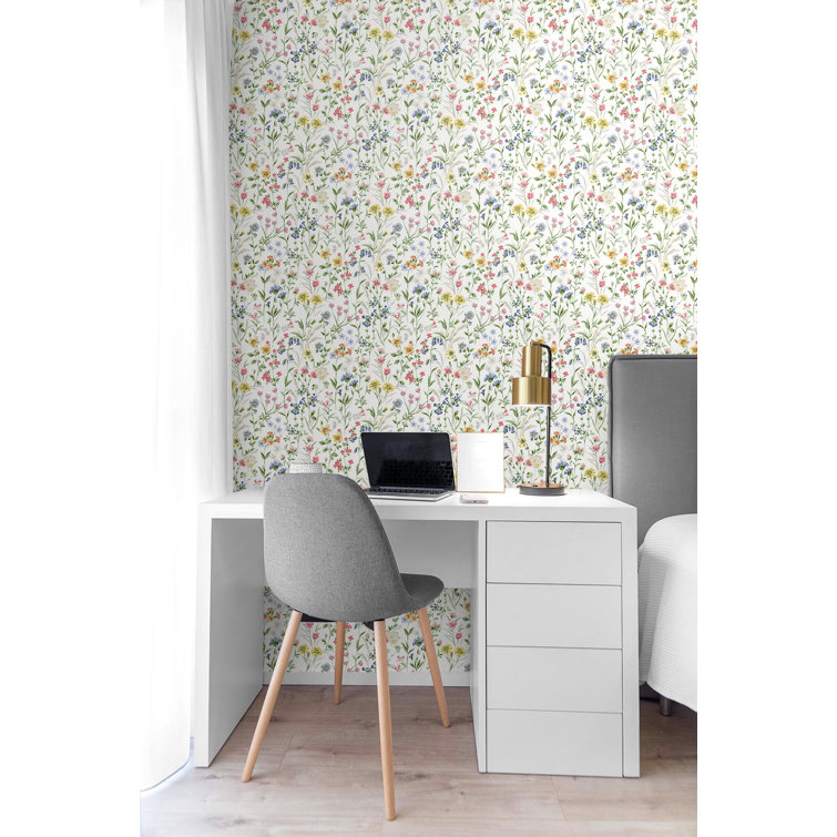Multicolor Floral Peel and Stick Vinyl Wallpaper Roll