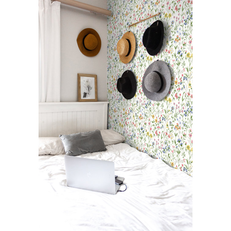 Multicolor Floral Peel and Stick Vinyl Wallpaper Roll