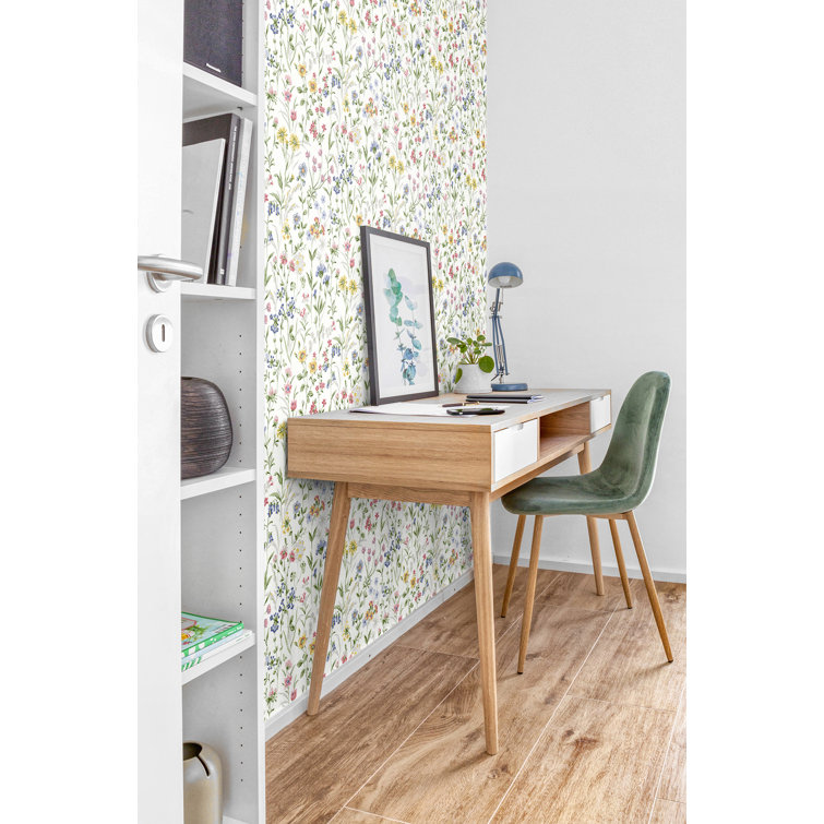 Multicolor Floral Peel and Stick Vinyl Wallpaper Roll