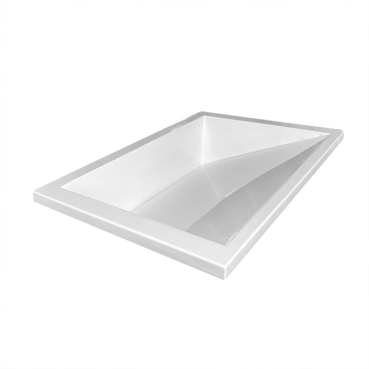White Matte Polymarble Undermount Ramp Bathroom Sink