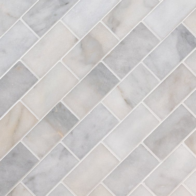 Greecian White 3" x 6" Polished Marble Subway Tile