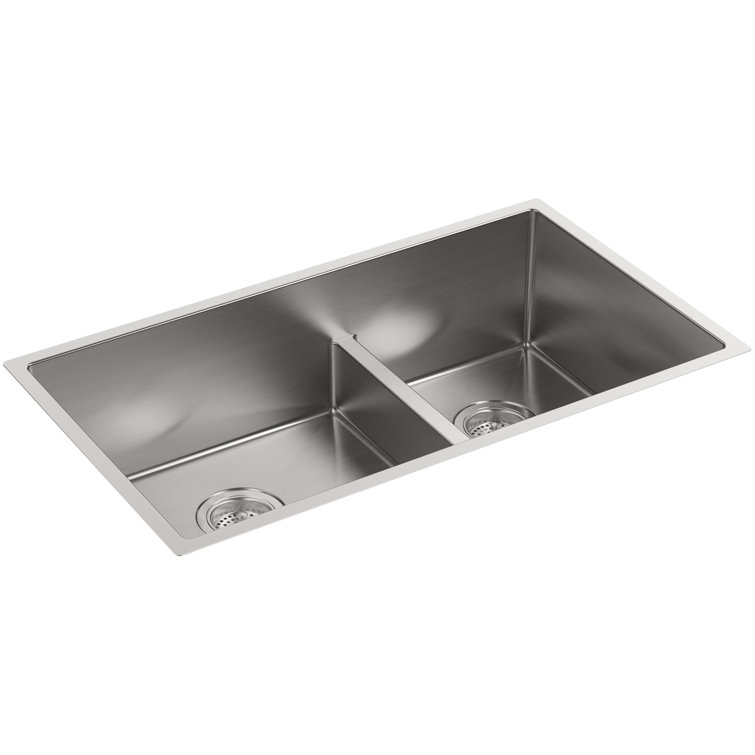 Strive 38" Stainless Steel Double Bowl Undermount Kitchen Sink