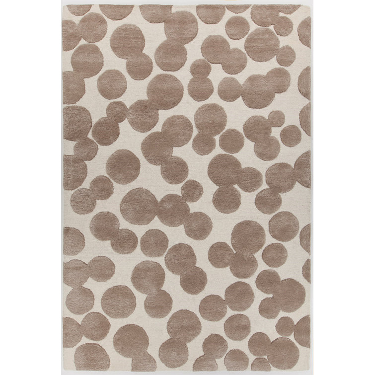 Joya Ivory Elegance 5' x 7' Hand-Tufted Wool-Viscose Blend Rug