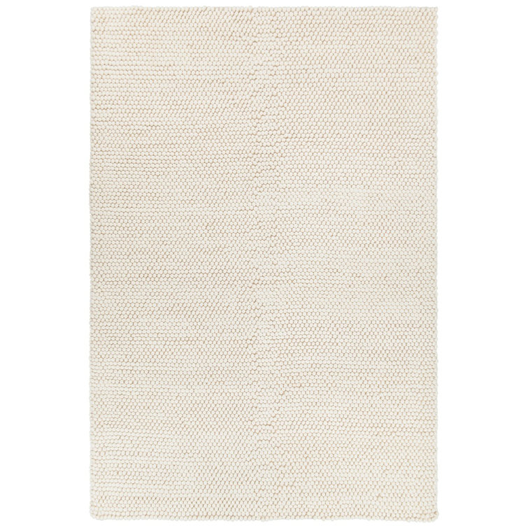 Hand-Woven Luxe Black Wool 5' x 7' Shag Area Rug