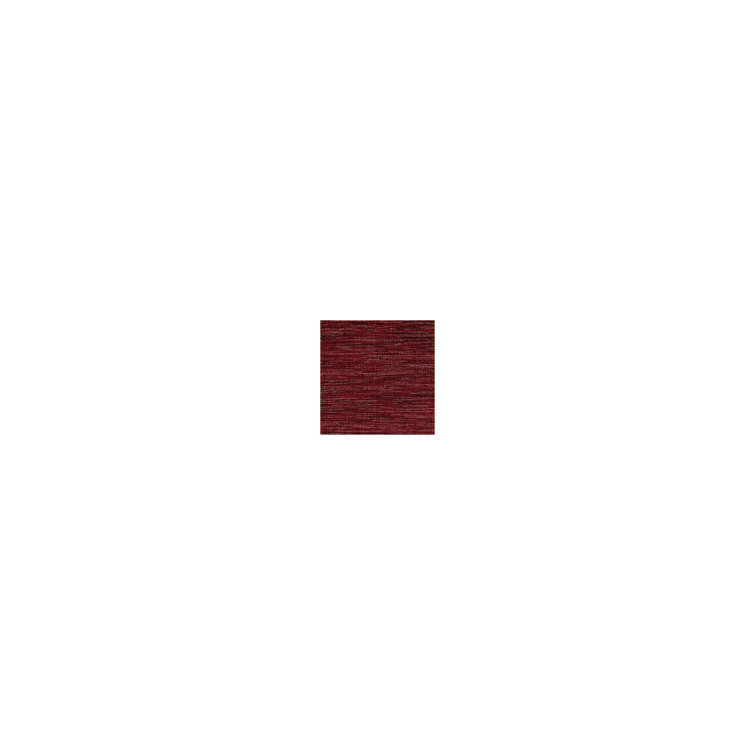 Hand-Woven Red Wool and Cotton Rectangular Area Rug