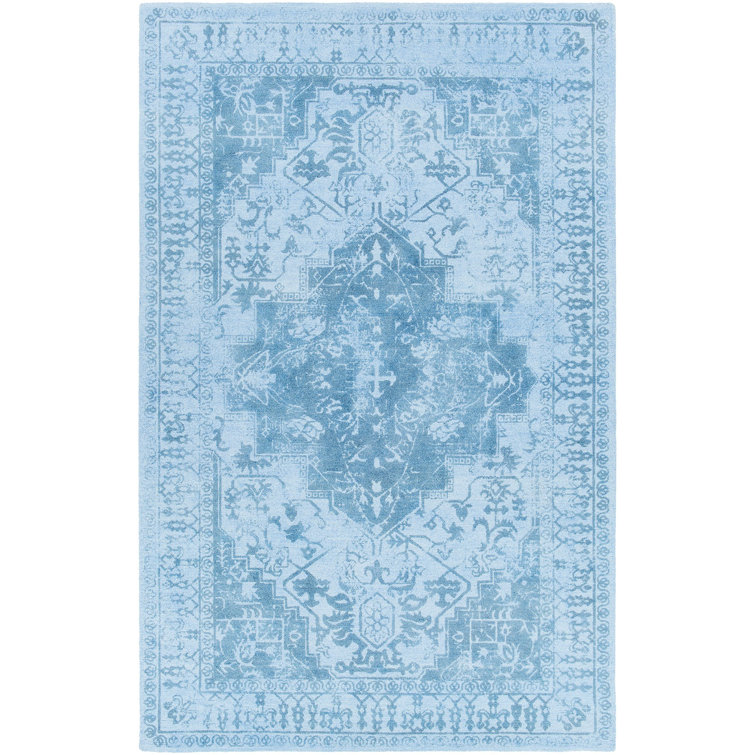 Kelsey 7'9" x 10'6" Blue Handmade Wool Tufted Rug