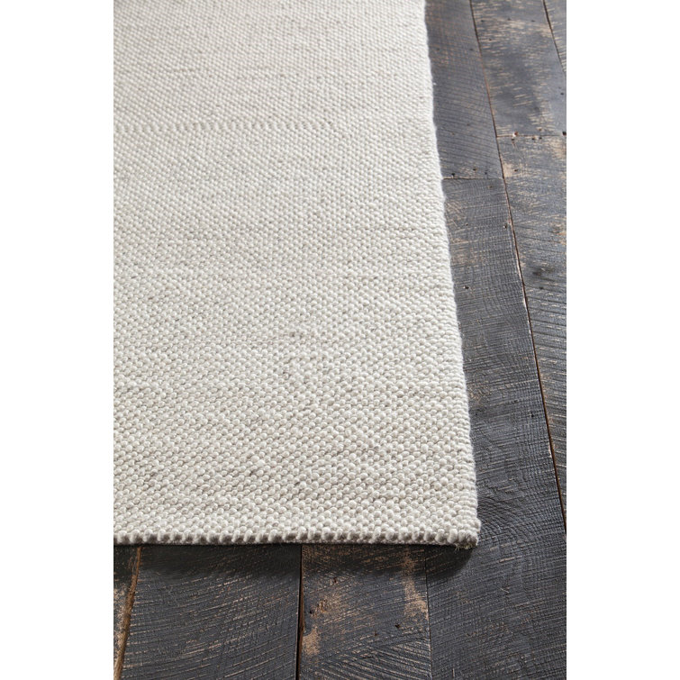 Sinatra Ivory Hand-Woven Wool and Viscose 7'9" x 10'6" Area Rug