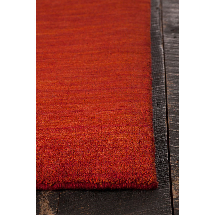 Gabi Radiant Red Hand-Knotted Wool Round Rug 7'9"