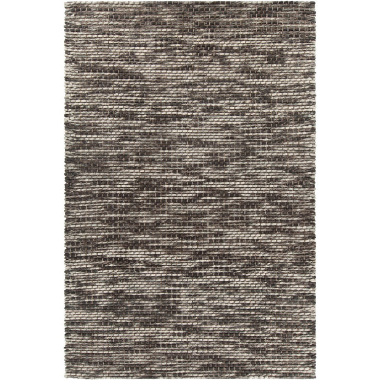 Artisan Crafted Rectangular Gray Wool 5' x 7' Area Rug