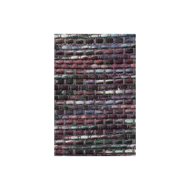 Argos Hand-Woven Black and Green Stripe Wool Rug 7'9" x 10'6"