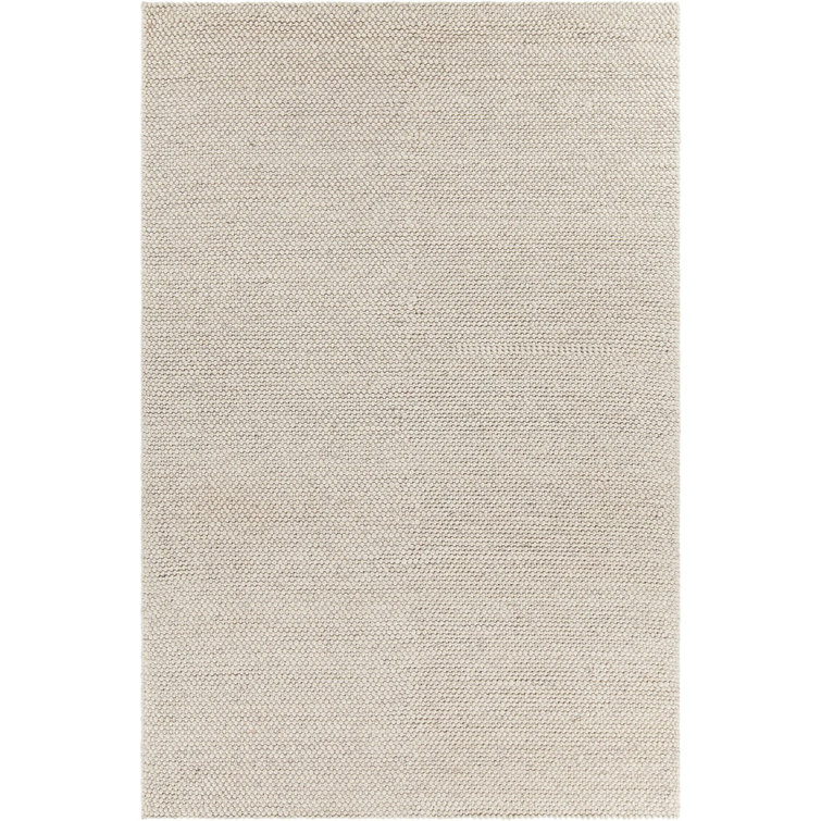 Sinatra Ivory Hand-Woven Wool and Viscose 7'9" x 10'6" Area Rug
