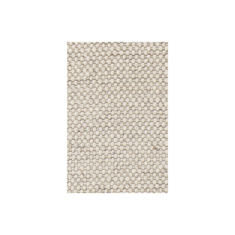 Sinatra Ivory Hand-Woven Wool and Viscose 7'9" x 10'6" Area Rug