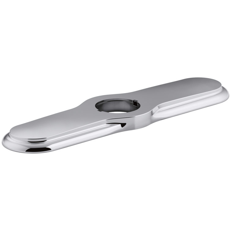 Polished Chrome 3-Hole Kitchen Faucet Escutcheon Plate