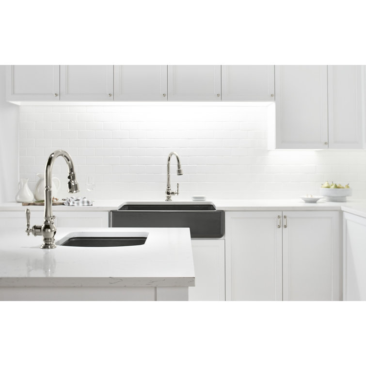 Artifacts Polished Chrome Single Handle 10" Pull Down Kitchen Faucet