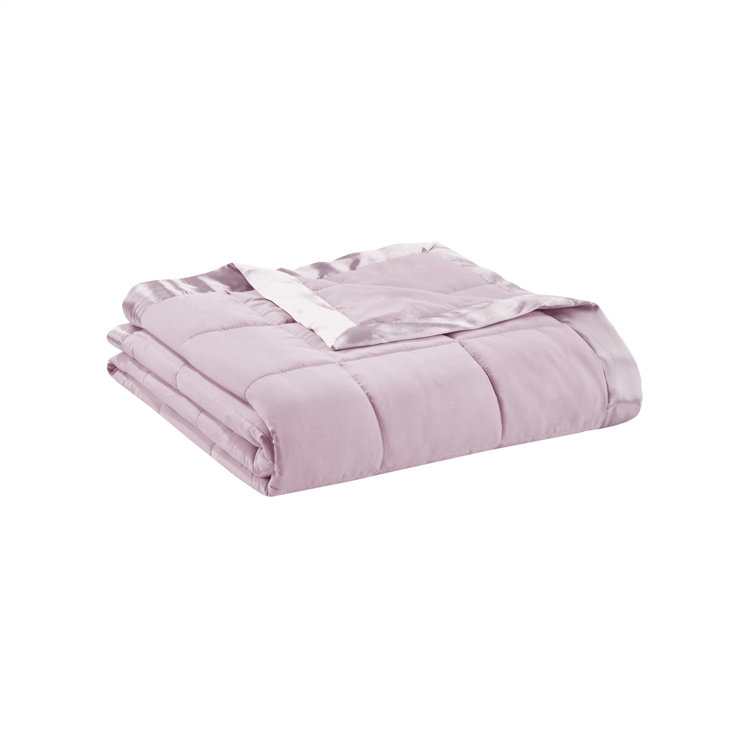King Blue Satin Trim Down Alternative Blanket