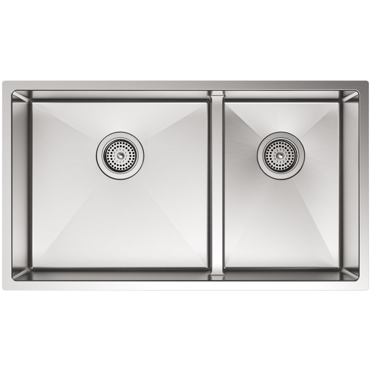 Strive 38" Stainless Steel Double Bowl Undermount Kitchen Sink