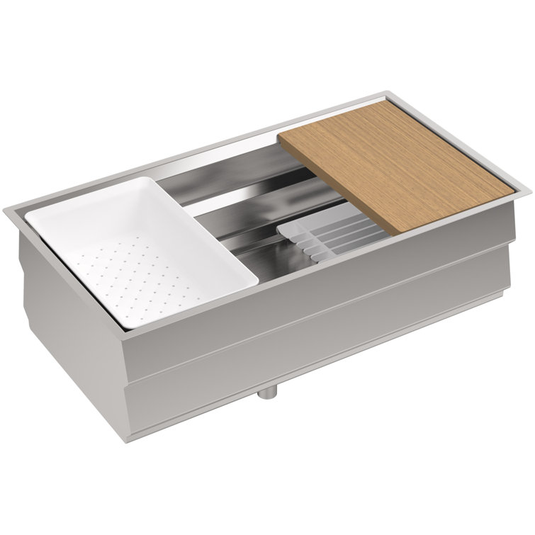 Prolific 33" Stainless Steel Undermount Single Bowl Kitchen Sink with Accessories