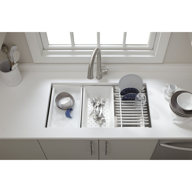 Prolific 33" Stainless Steel Undermount Single Bowl Kitchen Sink with Accessories