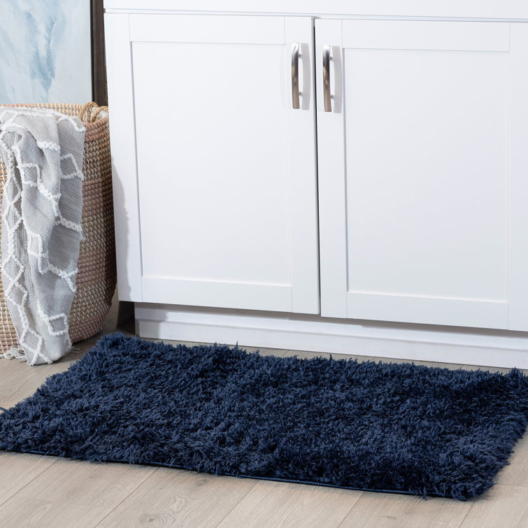 Navy Blue 2x3 Synthetic Shag Area Rug
