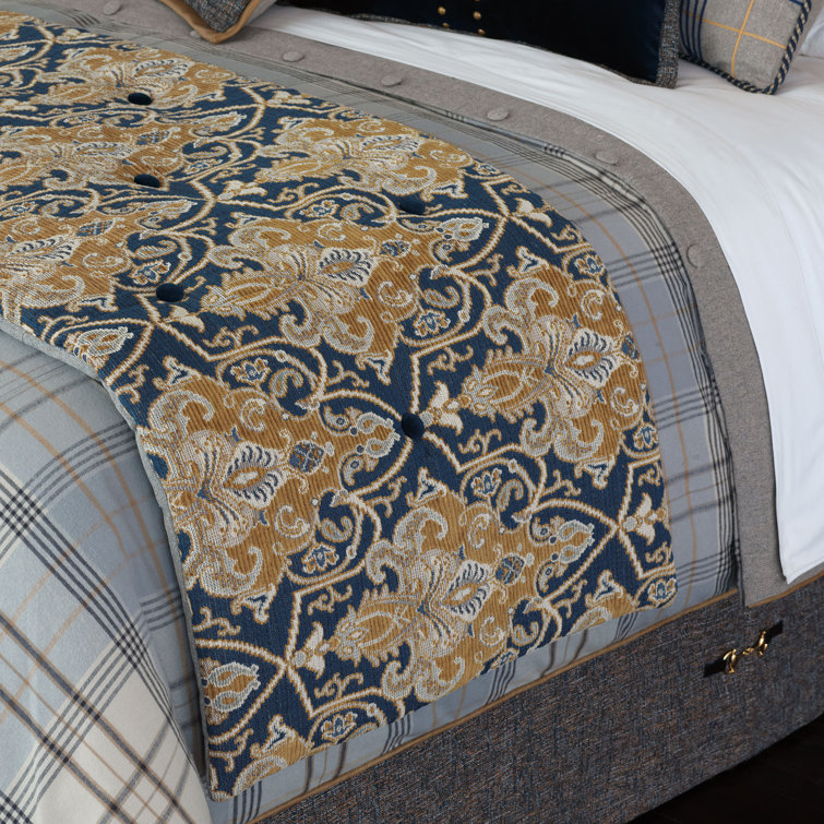 Arthur Ochre Polyester Bed Runner
