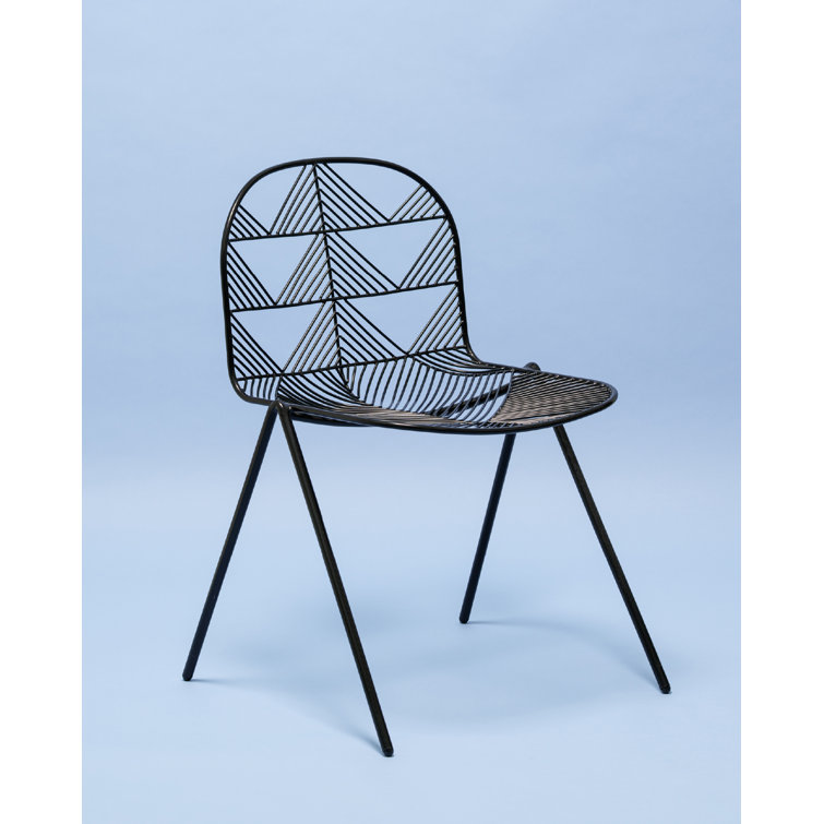 Betty Black Metal Windsor Back Indoor/Outdoor Stacking Chair