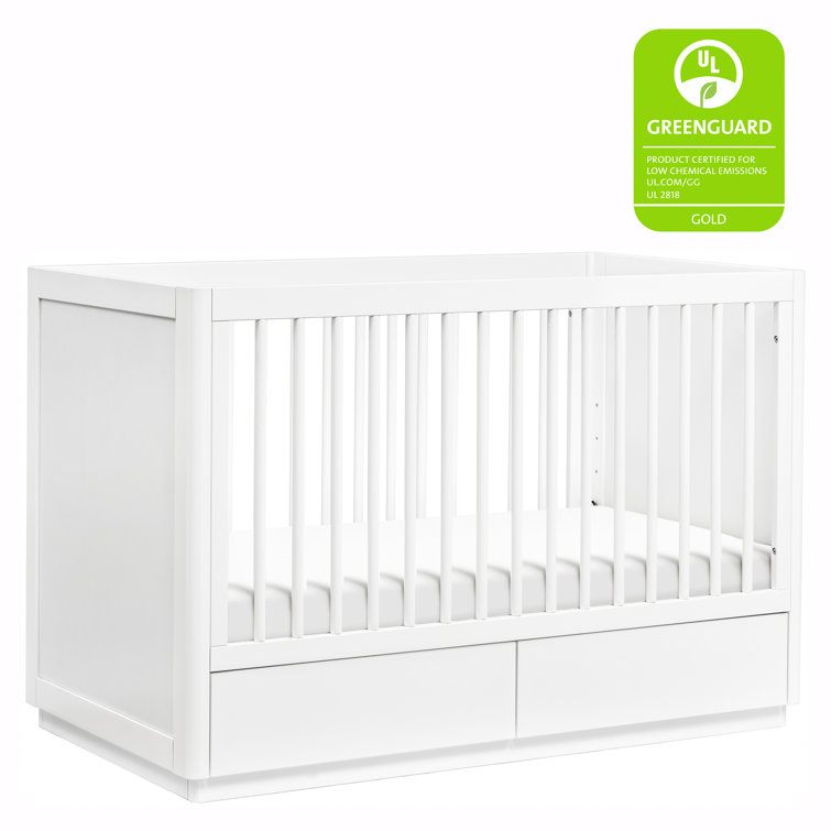 White Pine 3-in-1 Convertible Storage Crib with Toddler Bed Kit