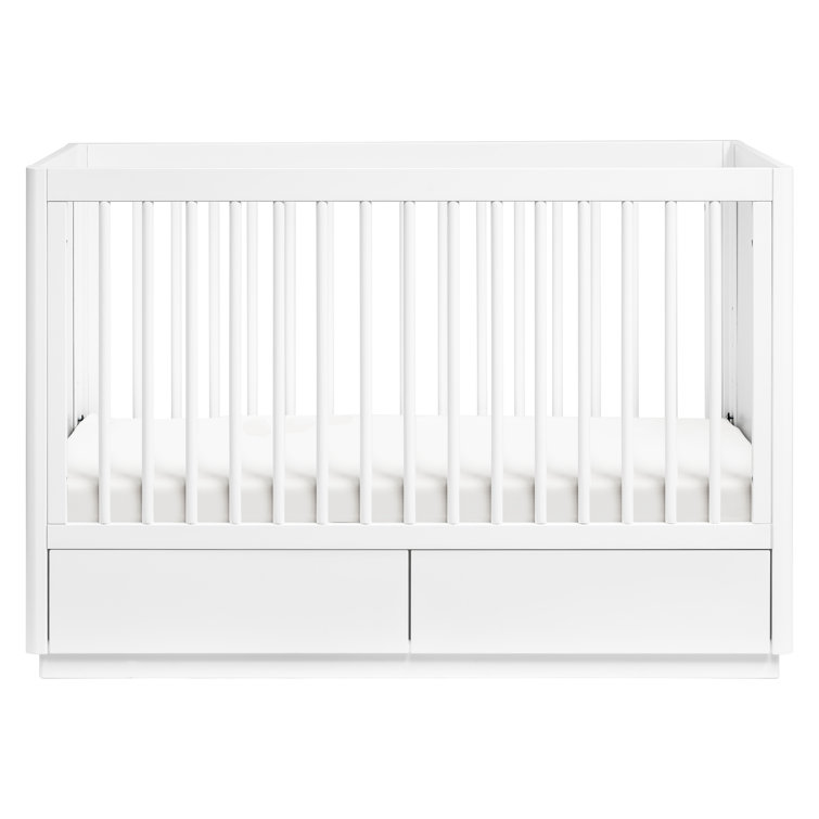 White Pine 3-in-1 Convertible Storage Crib with Toddler Bed Kit