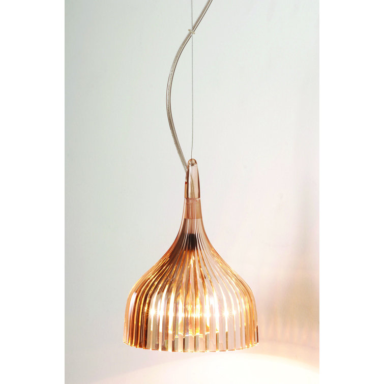 Ferruccio Laviani Mini Crystal Rose Chrome Pleated Pendant